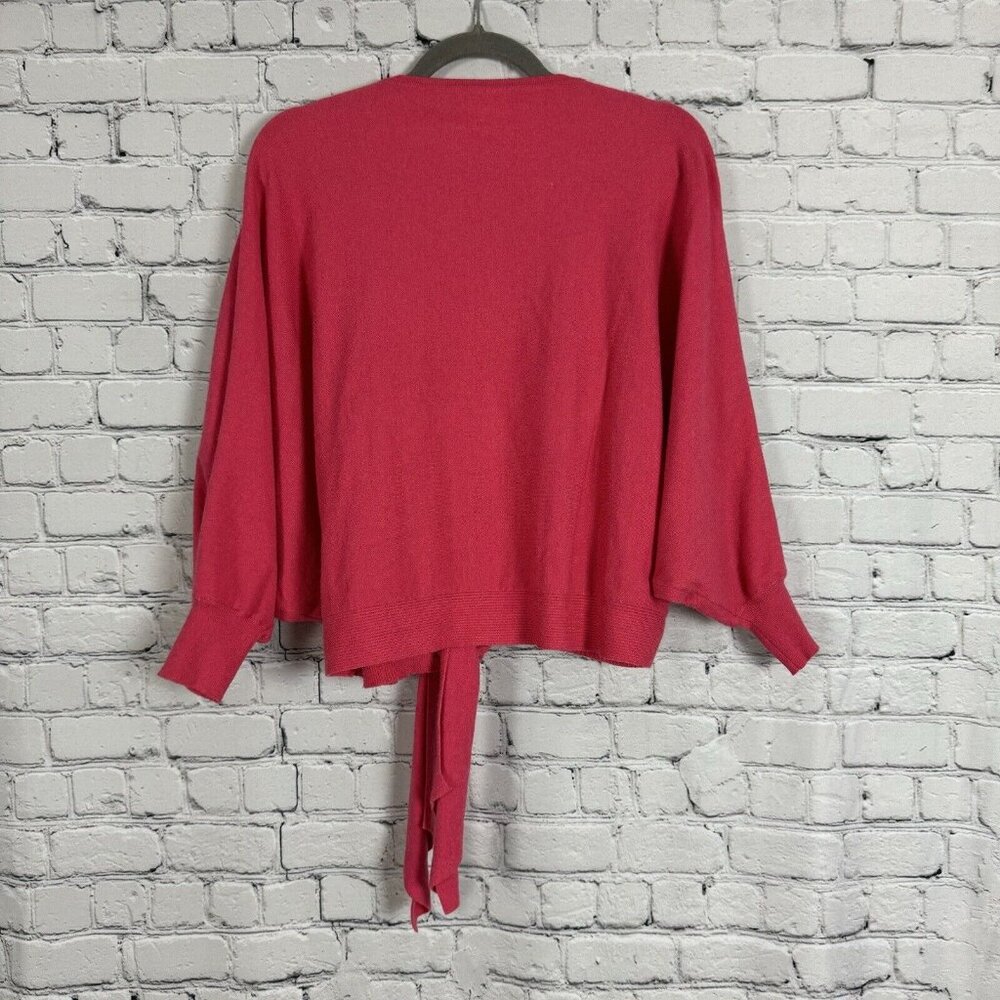 Anthropologie Akemi + Kin Dolman Cardigan Sweater Tie Front Pink Women One Size - Picture 5 of 7